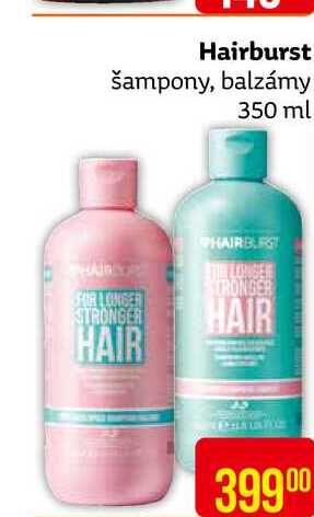 Hairburst šampony, balzámy 350 ml 