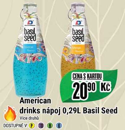 American drinks nápoj 0,29L Basil Seed 