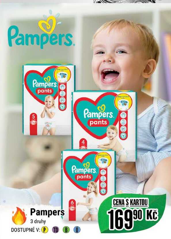 Pampers 3 druhy 
