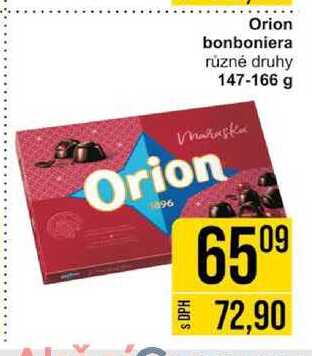 Orion bonboniera různé druhy 147-166 g