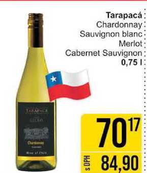 Tarapacá Chardonnay Sauvignon blanc Merlot Cabernet Sauvignon 0,75l