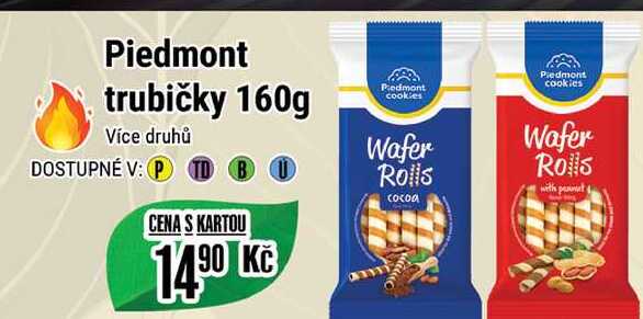 Piedmont trubičky 160 g