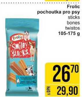 Frolic pochoutka pro psy sticks bones twistos 105-175 g 