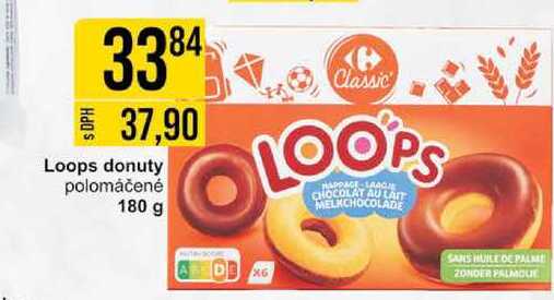 Loops donuty polomȧčené 180 g