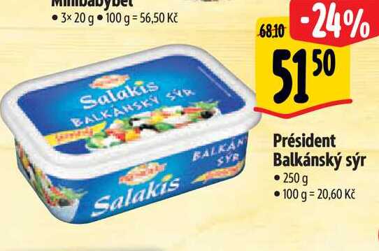  Président Balkánský sýr • 250g  