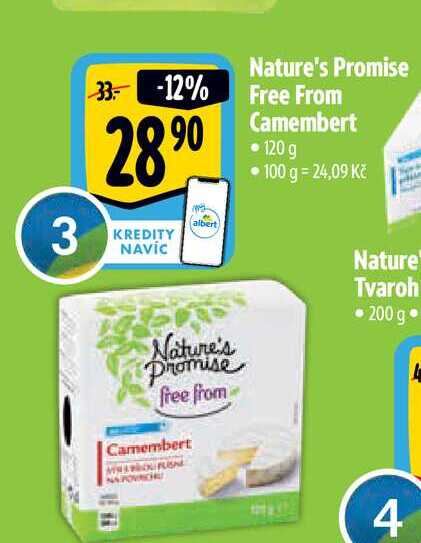 Nature's Promise Free From Camembert 120 g • 100 g  