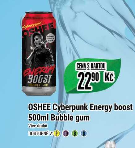 OSHEE Cyberpunk Energy boost 500ml Bubble gum 