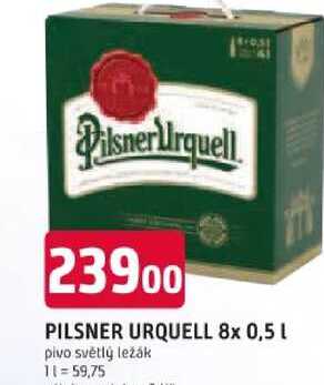 Pilsner Urquell Pivo ležák světlý 8 x 0,5l