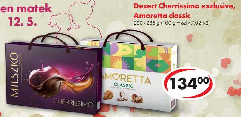 Dezert Cherrissimo exclusive, Amoretta classic, 280-285 g 