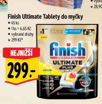 Finish Ultimate Tablety do myčky • 45 ks 