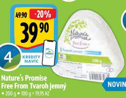 Nature's Promise Free From Tvaroh jemný, 200 g 
