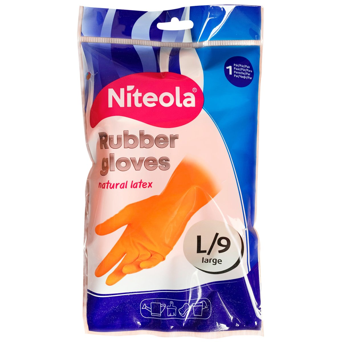 Niteola Gumové rukavice latexové L