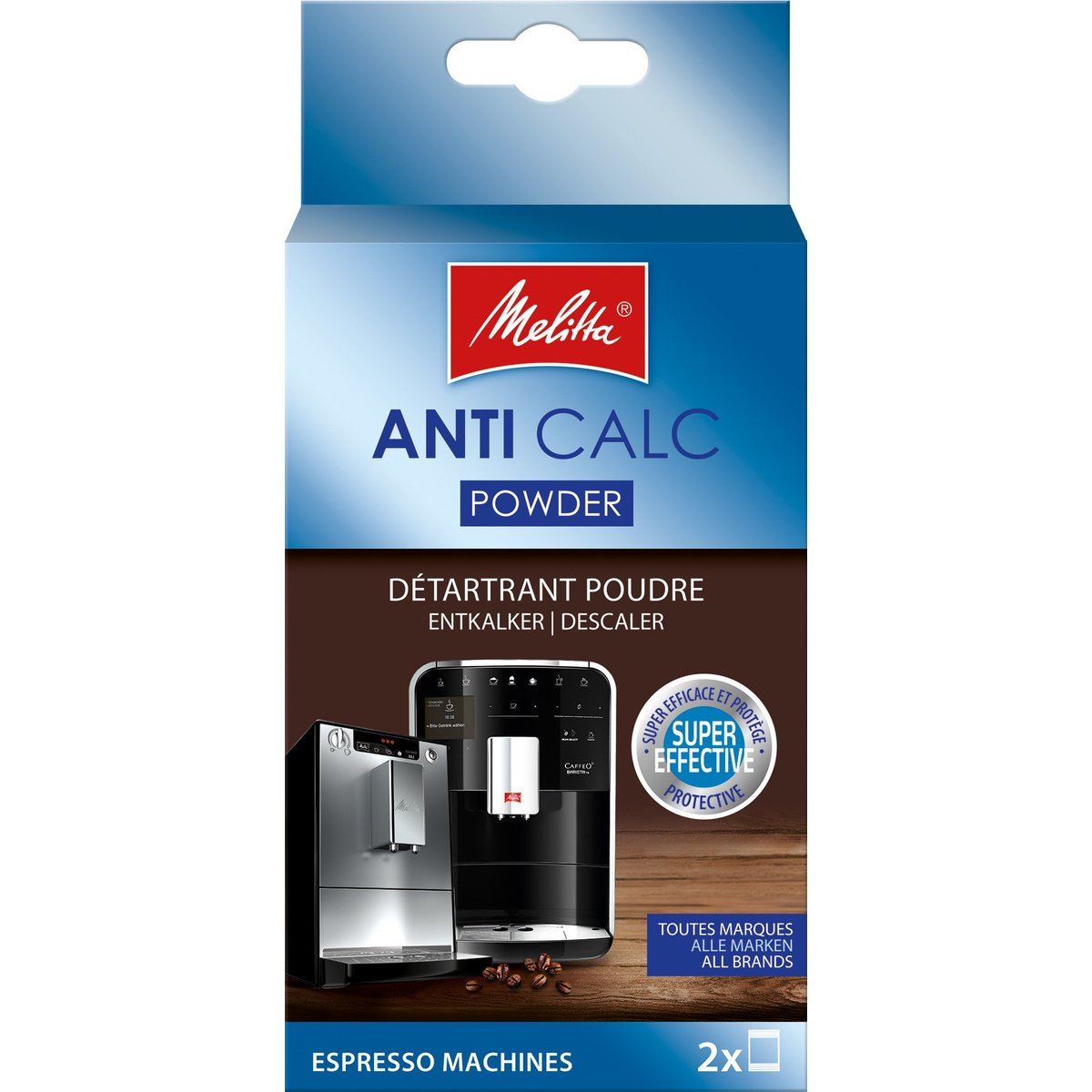 Melitta Anti Calc Práškový odvápňovač pro plnoautomatické kávovary (2×40 g)