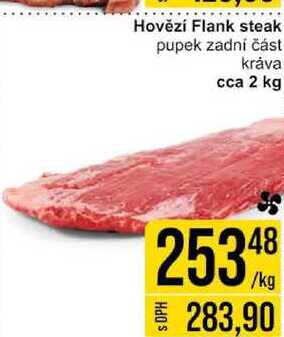Hovězí Flank steak pupek zadní část krȧva cca 2 kg