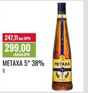 METAXA 5* 38% 1l