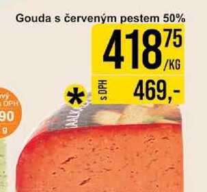 Gouda s červeným pestem 50% 1kg