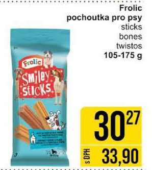 Frolic pochoutka pro psy sticks bones twistos 105-175 g