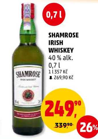 SHAMROSE IRISH WHISKEY, 0,7 l