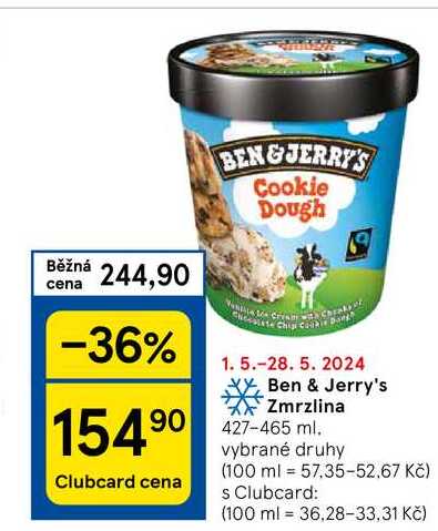 Ben & Jerry's Zmrzlina, 427-465 ml.