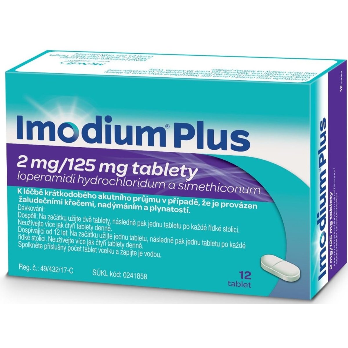 IMODIUM PLUS 2MG/125MG Tableta 12 I