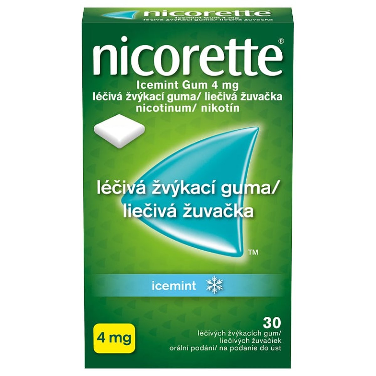 NICORETTE ICEMINT GUM 4MG Léčivá žvýkací guma 30