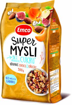 Emco Super Mysli bez přidaného cukru Křupavé Ovoce & Ořechy v akci
