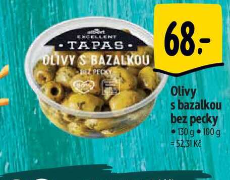  Olivy s bazalkou bez pecky 130 g 
