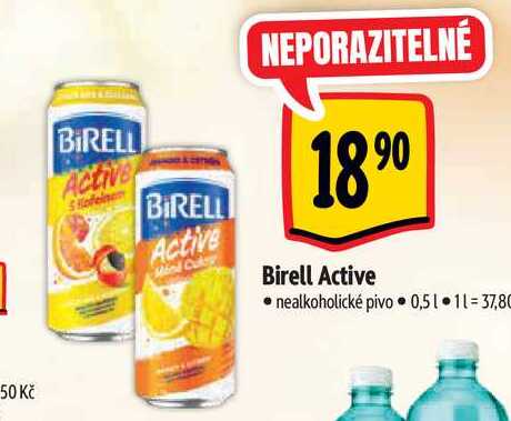   Birell Active  nealkoholické pivo 0,5 l