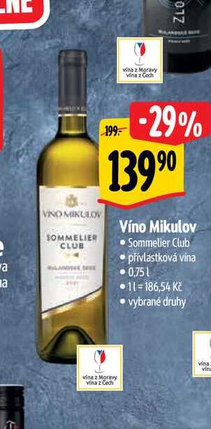  Víno Mikulov Sommelier Club  0,75 l