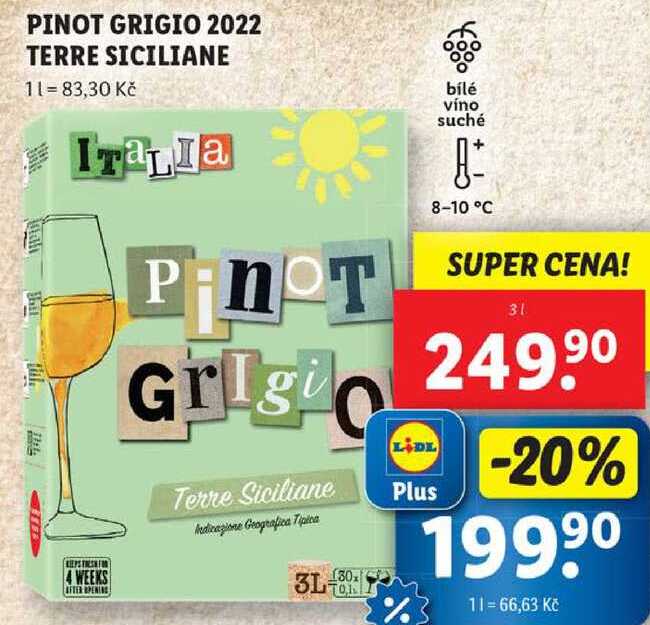 PINOT GRIGIO 2022 TERRE SICILIANE, 3 l
