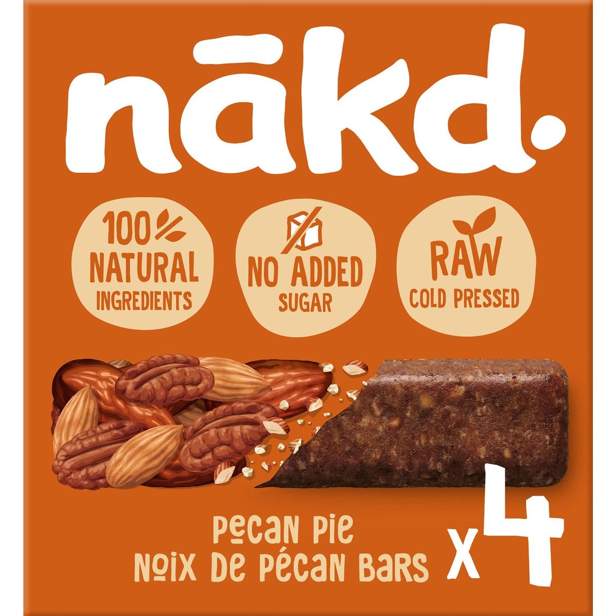 NAKD Pecan Pie Ovocno-oříškové RAW tyčinky s pekanovými ořechy 4×35 g
