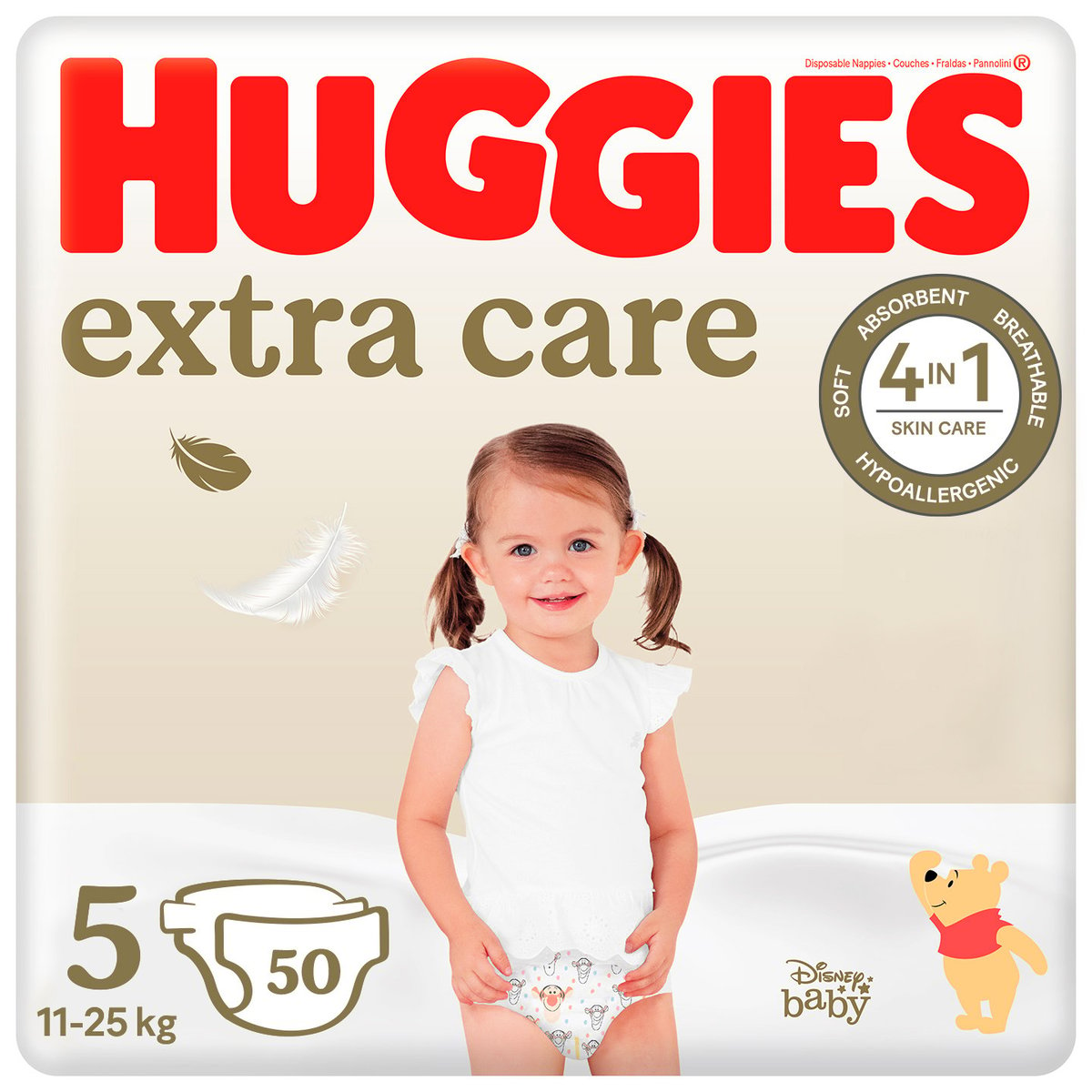 Huggies Extra Care jednorázové plenky 5 (11–25 kg)