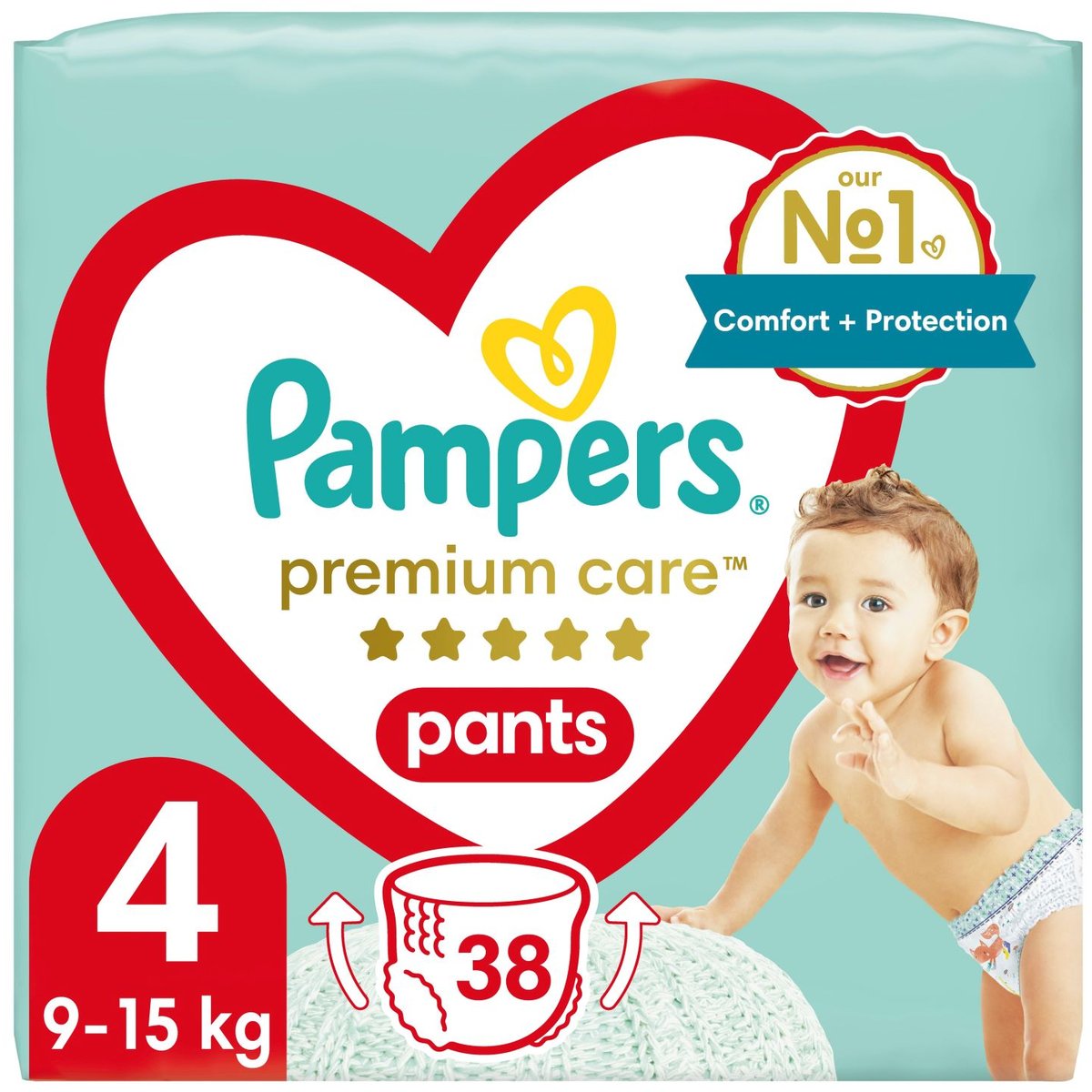 Pampers Pants Premium care plenkové kalhotky 4 (9–15 kg) v akci