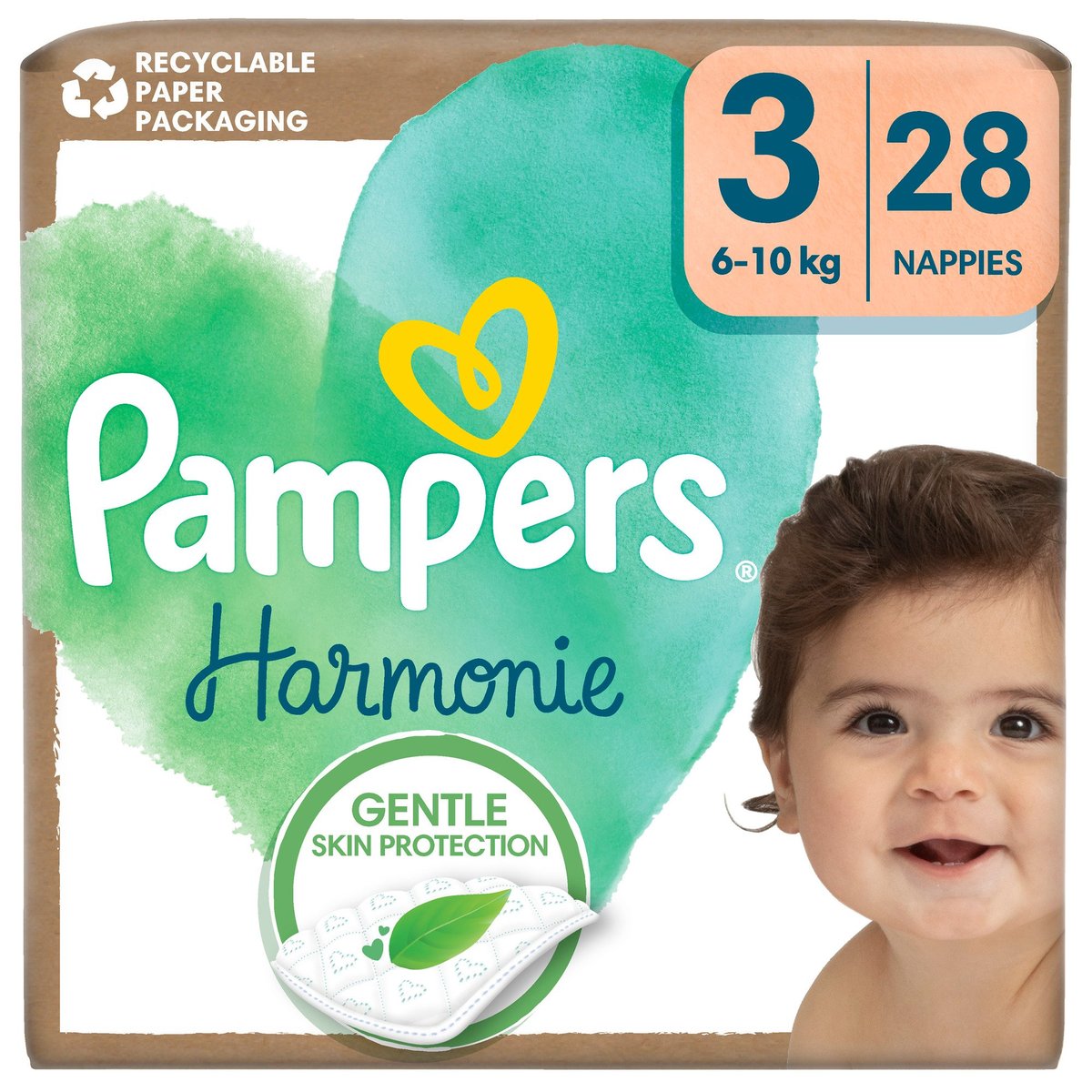 Pampers Harmonie Baby dětské plenky velikost 3 (6–10 kg)