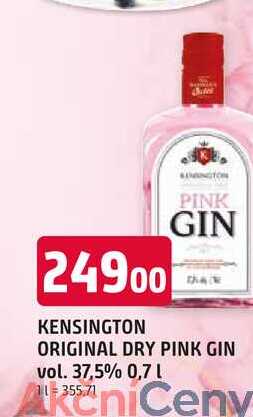 KENSINGTON ORIGINAL DRY PINK GIN vol. 37,5% 0,7l