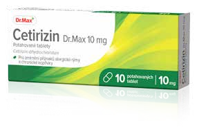 Cetirizin Dr.Max 10 mg potahované tablety, 10 tbl.