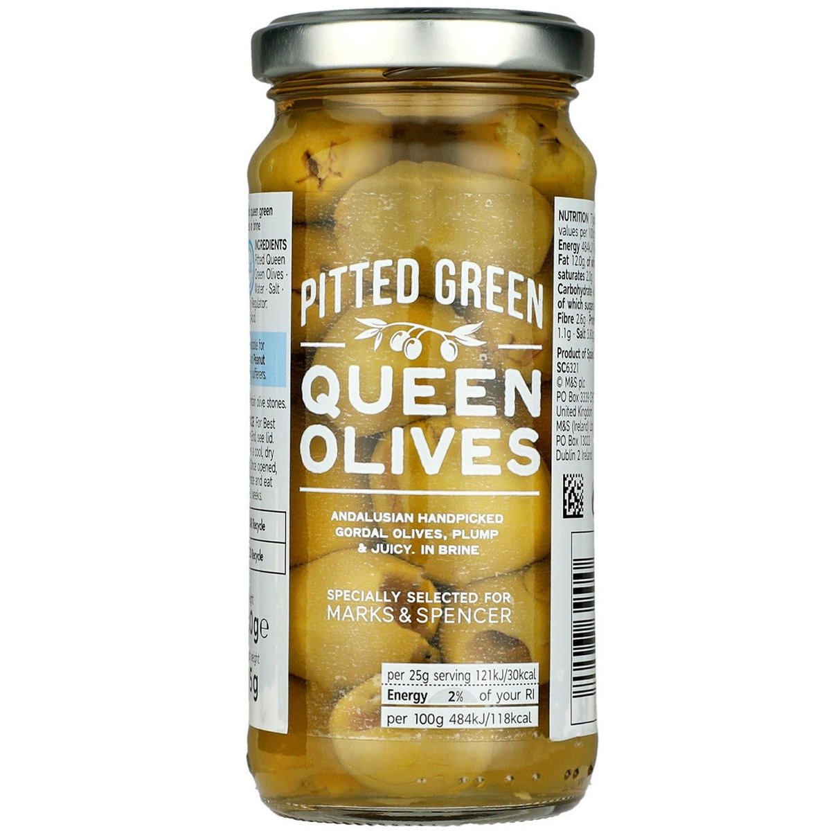Marks & Spencer Vypeckované zelené olivy odrůdy Queen