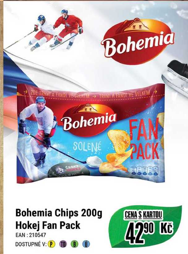 Bohemia Chips 200g Hokej Fan Pack 
