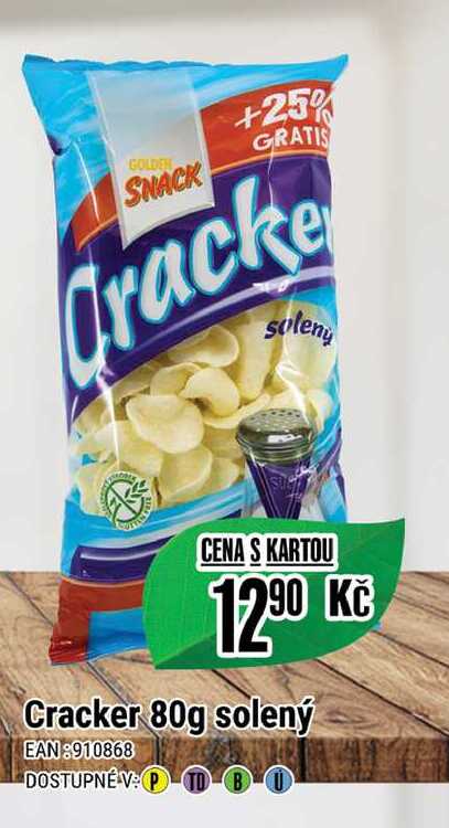Cracker 80g solený 