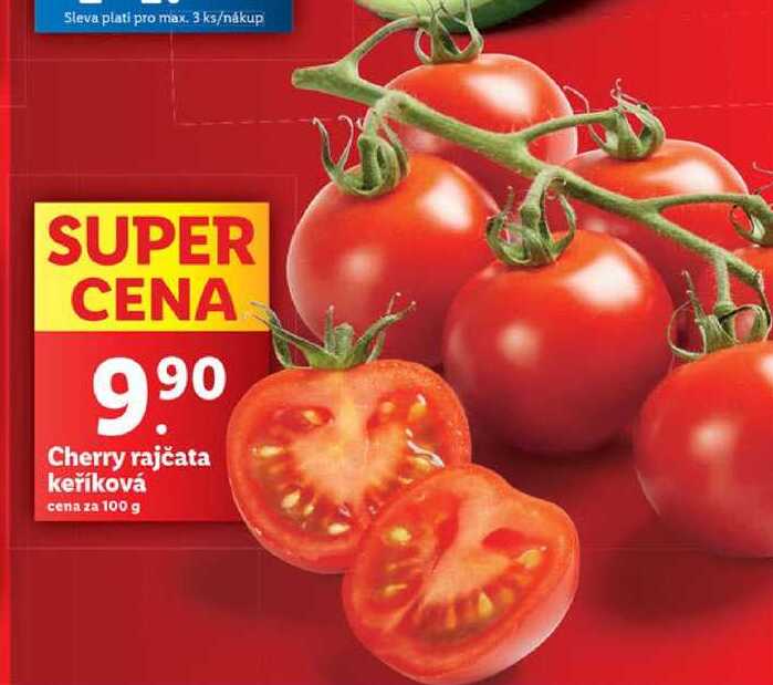 Cherry rajčata keříková, cena za 100 g 