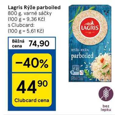 Lagris Rýže parboiled 800 g, varné sáčky 