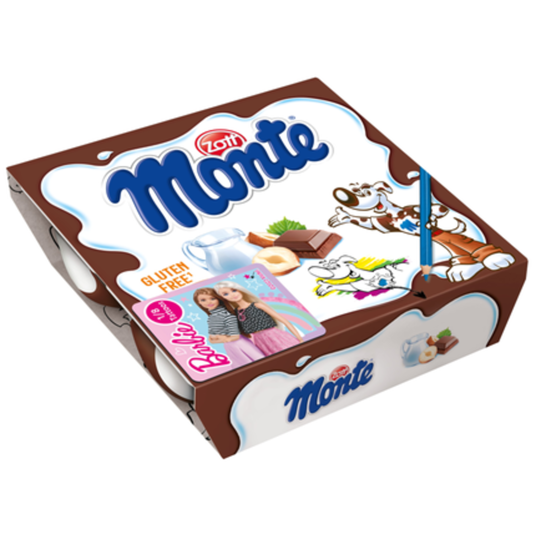Zott Monte Mléčný dezert s čokoládou a lískovými oříšky 4x55g