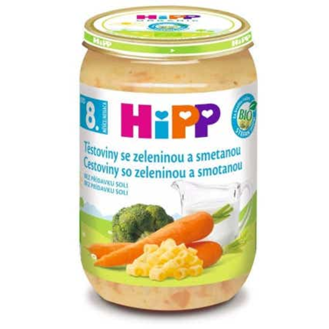 HiPP BIO Těstoviny se zeleninou a smetanou