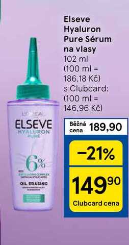 Elseve Hyaluron Pure Sérum na vlasy, 102 ml 