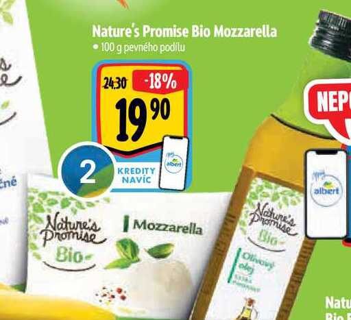 Nature's Promise Bio Mozzarella • 100 g  