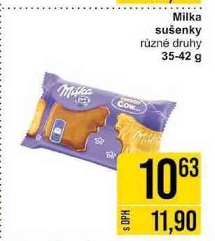 Milka sušenky různé druhy 35-42 g