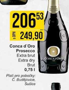 Conca d'Oro Prosecco Extra brut Extra dry Brut 0,75l