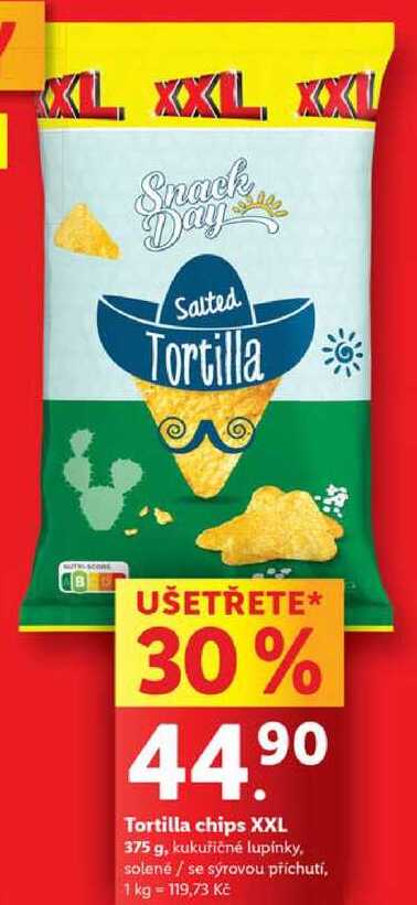 Tortilla chips XXL, 375 g
