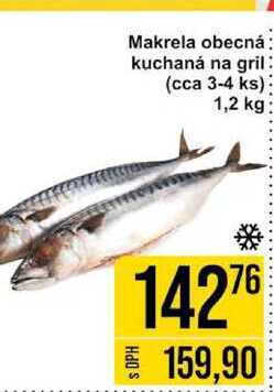 Makrela obecná kuchaná na gril (cca 3-4 ks) 1,2 kg