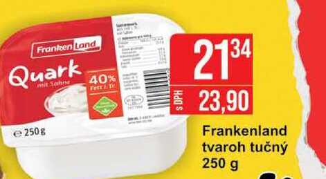 Frankenland tvaroh tučný 250 g
